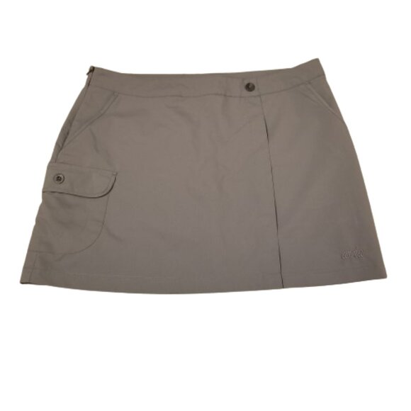 AVIA Small Light Grey Sports Wrap Skort Athletic Cargo Mini Skirt with Shorts - Picture 1 of 10